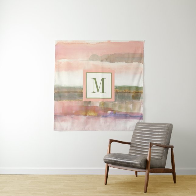 Monogram | Influence of Line and Colour Gold Crop Tapestry (In Situ (Horizontal))