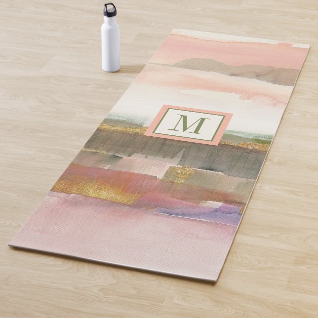 Monogram | Influence of Line and Colour Gold Crop Yoga Mat (In Situ)