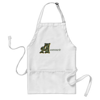 Monogram Initial A Name Daisies Art Personalized Standard Apron