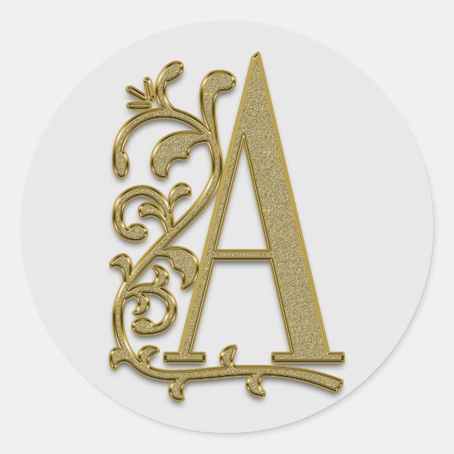 monogram initial A stickers (Front)
