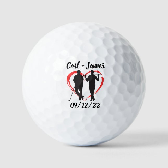 Monogram Initial and Name Personalised  Golf Balls (Front)
