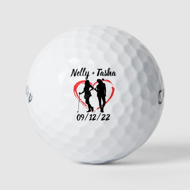Monogram Initial and Name Personalised  Golf Balls (Front)