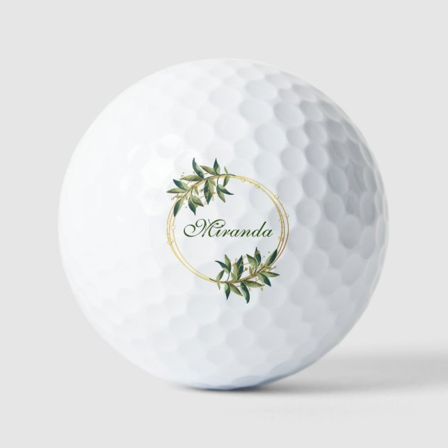 Monogram Initial and Name Personalised Golf Balls (Front)