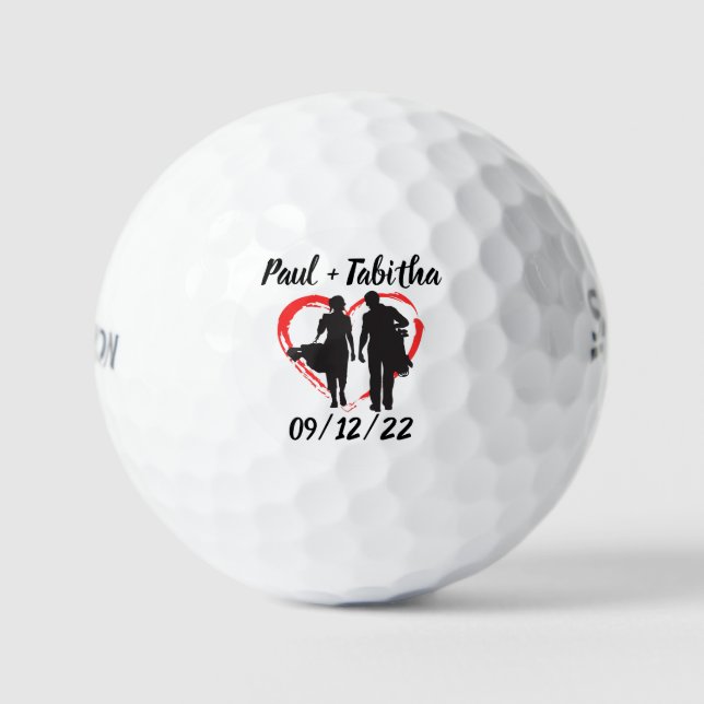 Monogram Initial and Name Personalised  Golf Balls (Front)