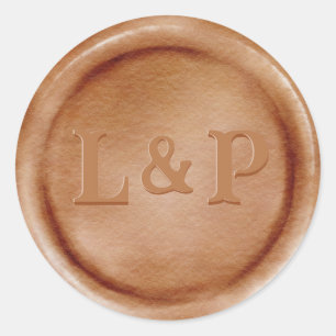 Monogram Initial Antique Copper Wedding Wax Seal