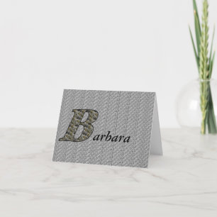 Monogram Initial B Hydrangea Flowers Personalised Note Card
