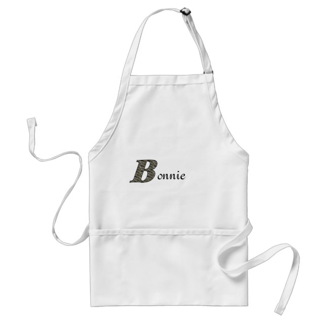 Monogram Initial B Name Hydrangea Personalised Standard Apron (Front)