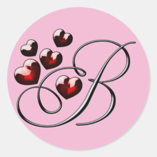monogram initial B stickers
