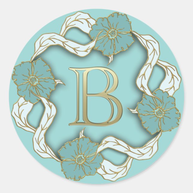 monogram initial B stickers (Front)