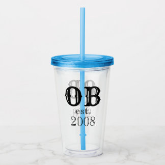 Monogram Initial Birthday Sippy Cup