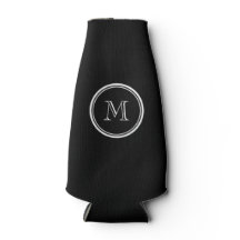 Monogram Initial Black High End Coloured