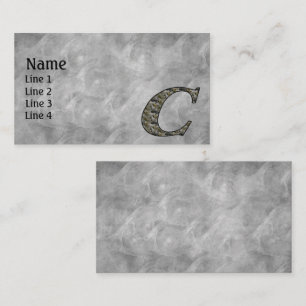 Monogram Initial C Hydrangea Flowers Business Card