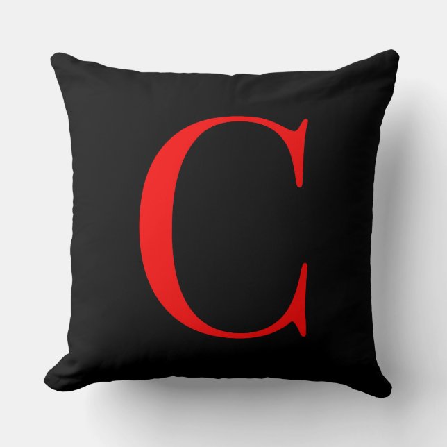 Monogram Initial C Square Plush Decorator  Cushion (Front)