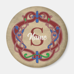 Monogram Initial Celtic Design Personalised Magnet