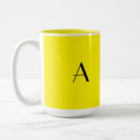 Monogram Initial Colourful Bright Yellow Cool Gift
