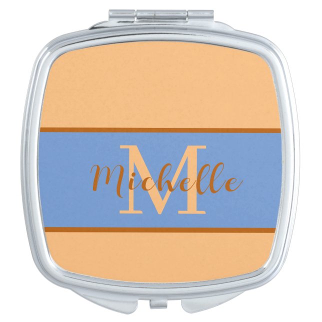 Monogram & Initial compact mirror (Front)