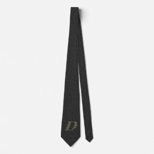 Monogram Initial D Hydrangea Flowers Tie