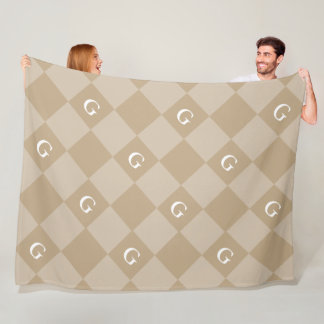 Monogram Initial Diamond - Luxury Look Blanket