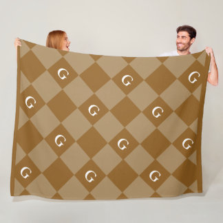 Monogram Initial Diamond - Luxury Look Blanket