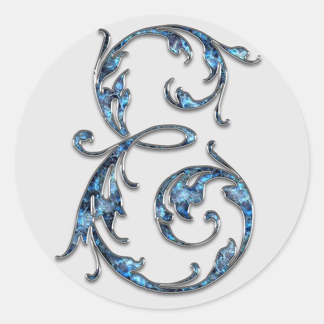 monogram initial E stickers (Front)