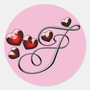 monogram initial F stickers