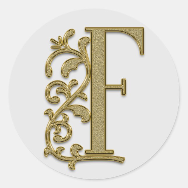 monogram initial F stickers (Front)