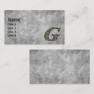 Monogram Initial G Hydrangea Flowers Business Card