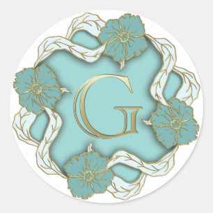 monogram initial G stickers