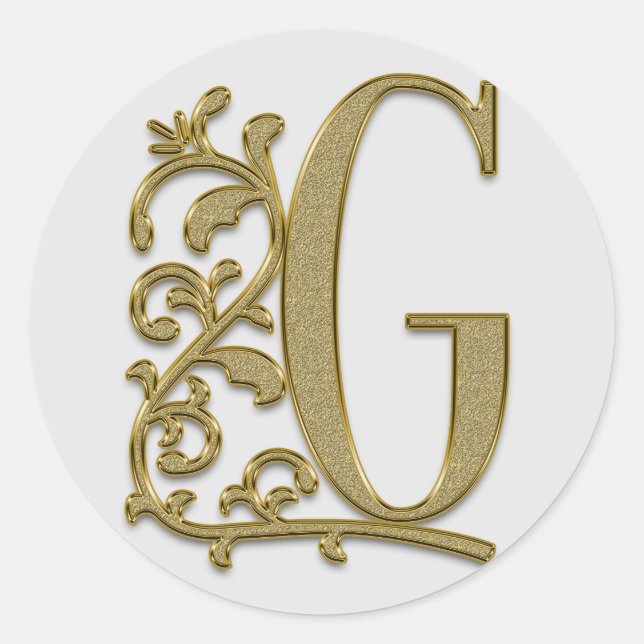 monogram initial G stickers (Front)