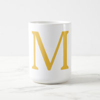 Monogram Initial Gold Golden Yellow Custom Name 