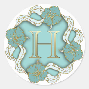 monogram initial H stickers