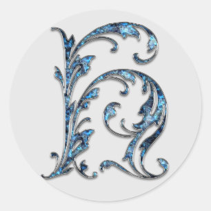 monogram initial H stickers