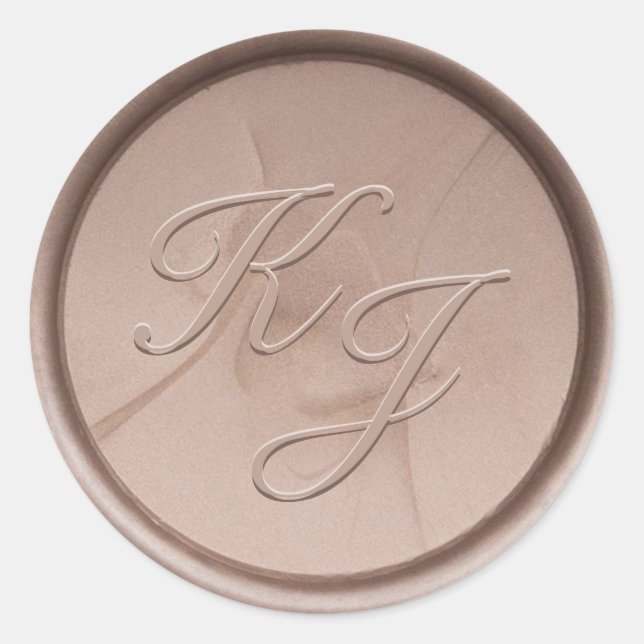 Monogram Initial Hazel Wax Seal Sticker (Front)
