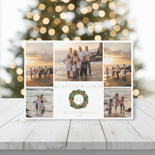 Monogram Initial Holiday Dried Orange Pine Wreath