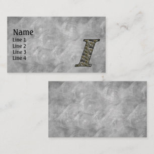 Monogram Initial I Hydrangea Flowers Business Card