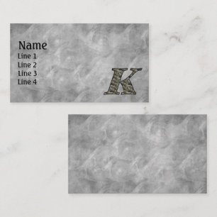 Monogram Initial K Hydrangea Flowers Business Card