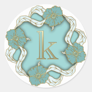 monogram initial K stickers