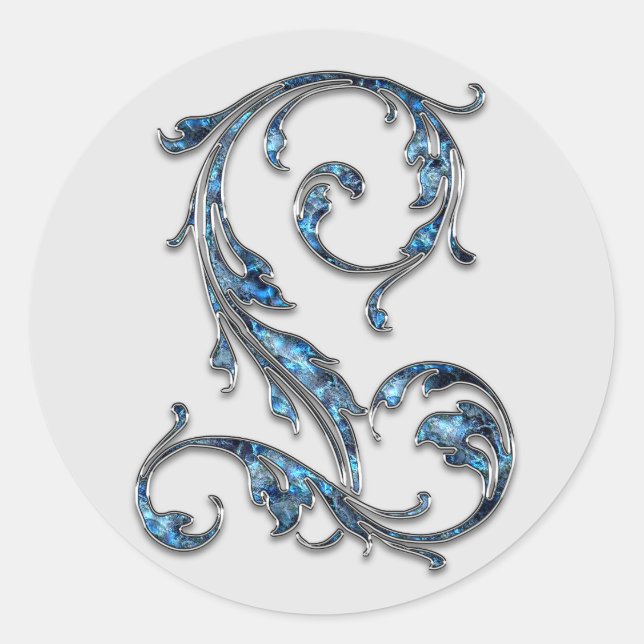 monogram initial L stickers (Front)