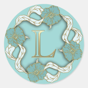 monogram initial L stickers