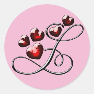 monogram initial L stickers