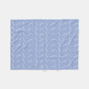 Monogram Initial Letter A, Blue Fleece Blanket