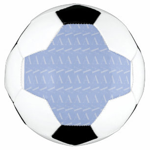 Monogram Initial Letter A, Blue Football