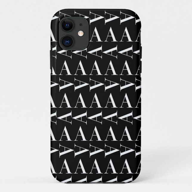 Monogram Initial Letter A Case-Mate iPhone Case (Back)