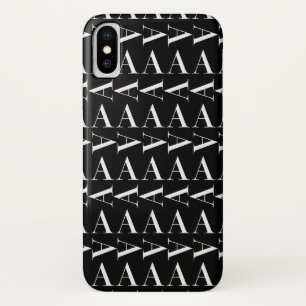 Monogram Initial Letter A iPhone X Case