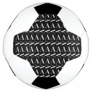 Monogram Initial Letter A Football