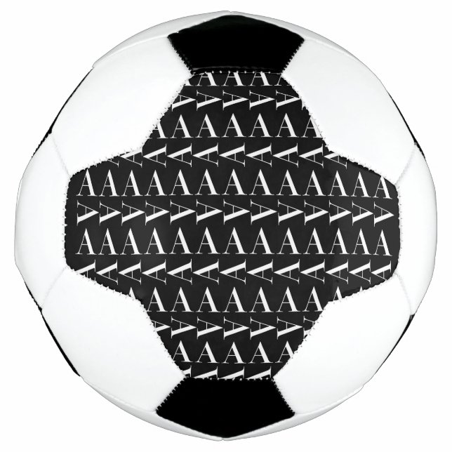 Monogram Initial Letter A Football (Front)