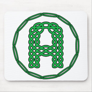 Monogram Initial Letter A In Celtic Style Mouse Mat