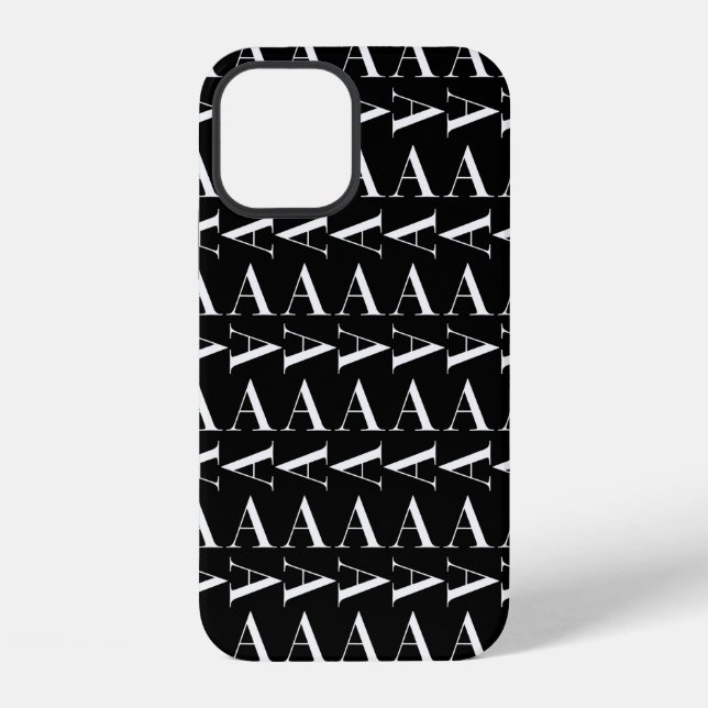 Monogram Initial Letter A iPhone Case (Back)