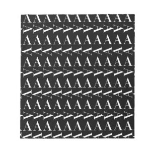 Monogram Initial Letter A Notepad