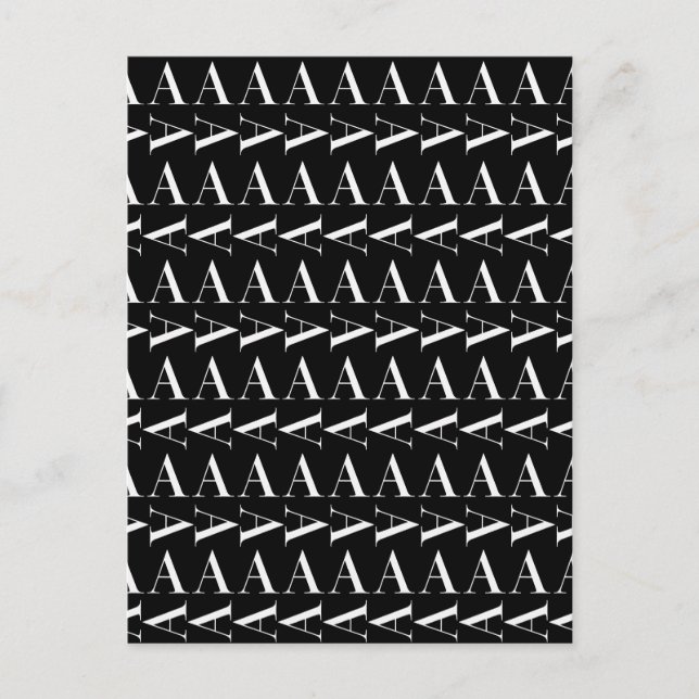 Monogram Initial Letter A Postcard (Front)